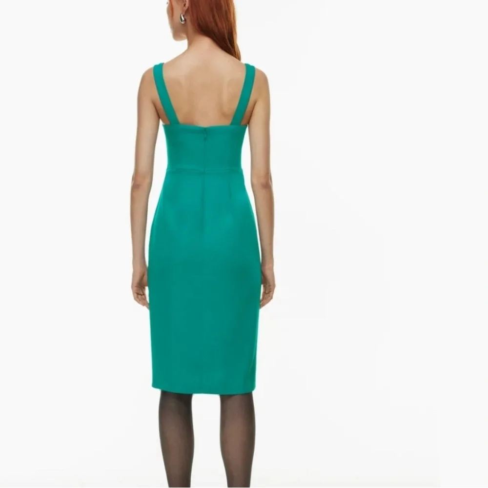 Babaton 90s Slip Dress in Emerald Green - Picture 3 of 9